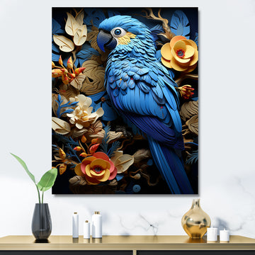 Blue Parrot Paradise - Blue Parrot Wall Art